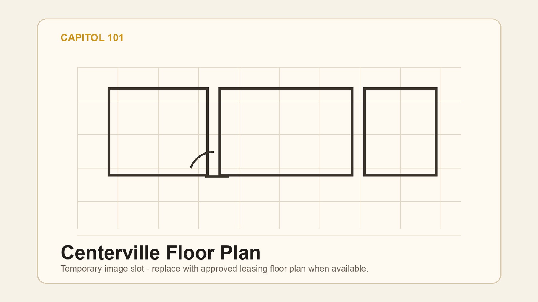 Centerville floor plan, Capitol 101