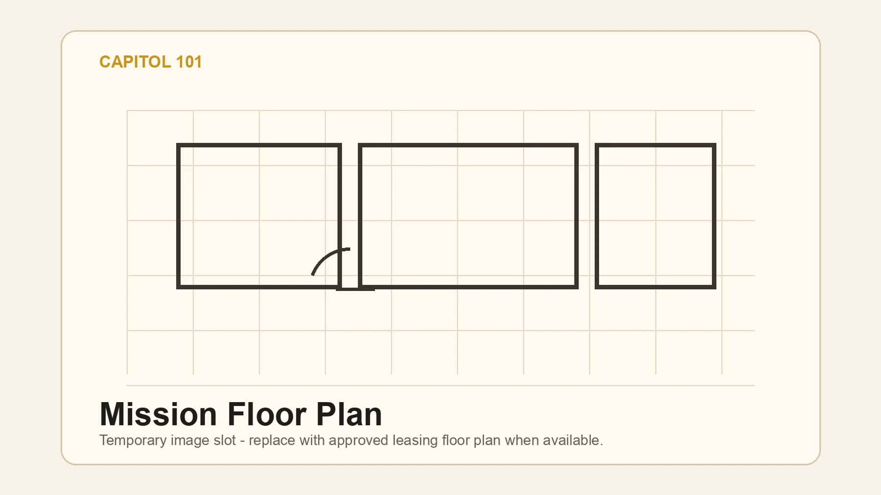 Mission floor plan, Capitol 101