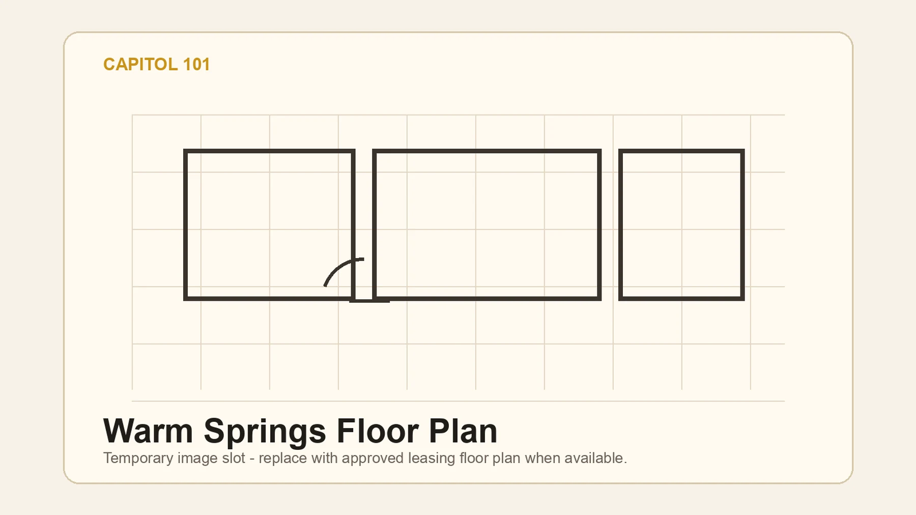 Warm Springs floor plan, Capitol 101